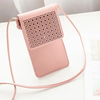 

ladies hand bags Fashion Women Casual Laser-Engraved One-Shoulder Mobile Phone Bag Cover Purse сумка женская через плечо