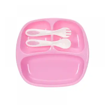 

Cute Cartoon Baby Dinner Plate Bowl+Spoon+Fork for Baby 2020 New Fashion Children's Tableware Compartment Tray Baby Plate