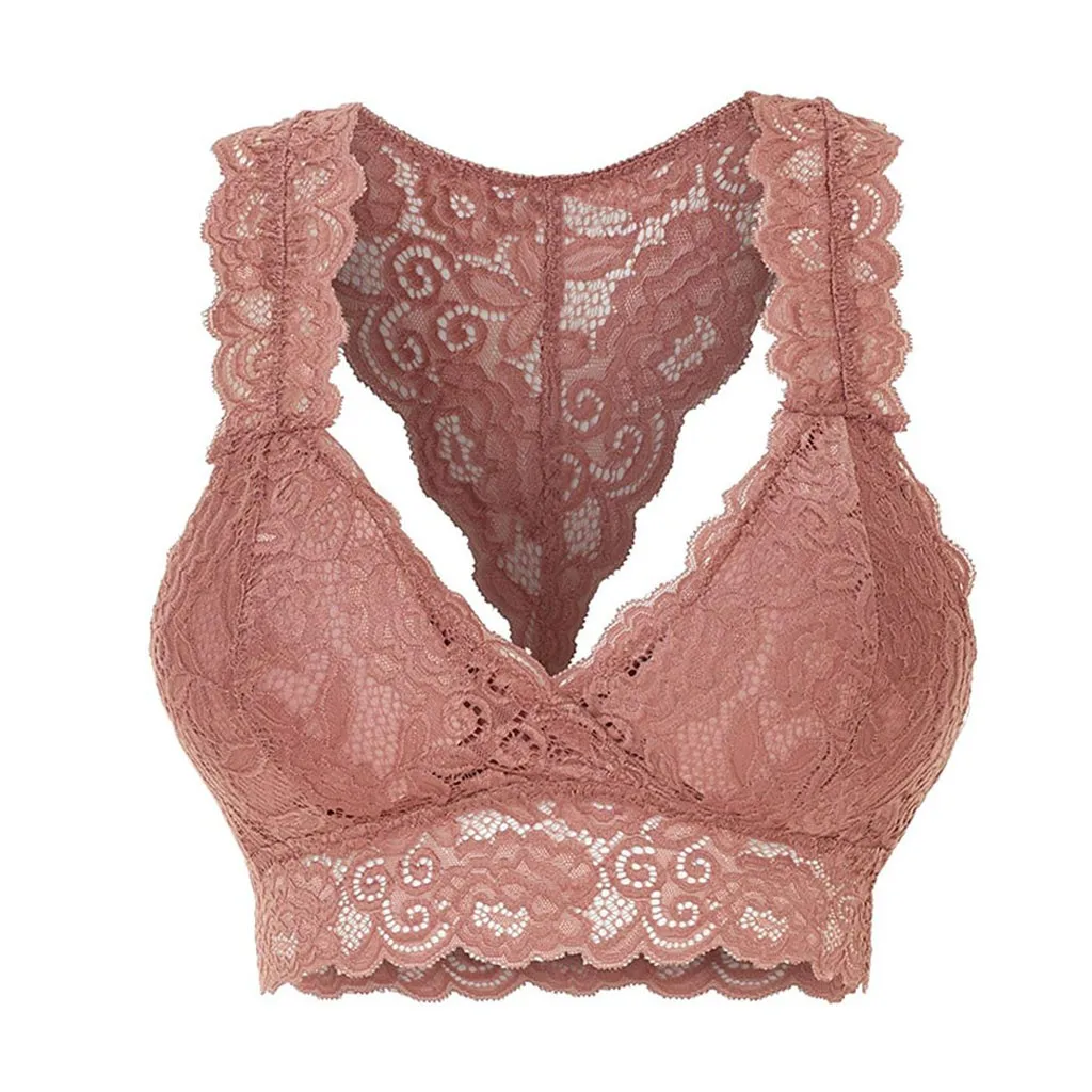 Women Lingerie Bra Lace Sport Bras Wireless Breathable Plus Size Crop Wire Free