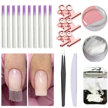 

Fibernails Fiber Glass To Acrylic Nail Salon Fiberglass Nail For Extension Nail Extension Fiber Glass Set Extension Gel