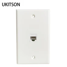 1 Порт CAT6 RJ45 Keystone Jack настенная пластина Женский и Женский Разъем LAN в белом цвете для Интернет Патч-корда США Лицевая панель