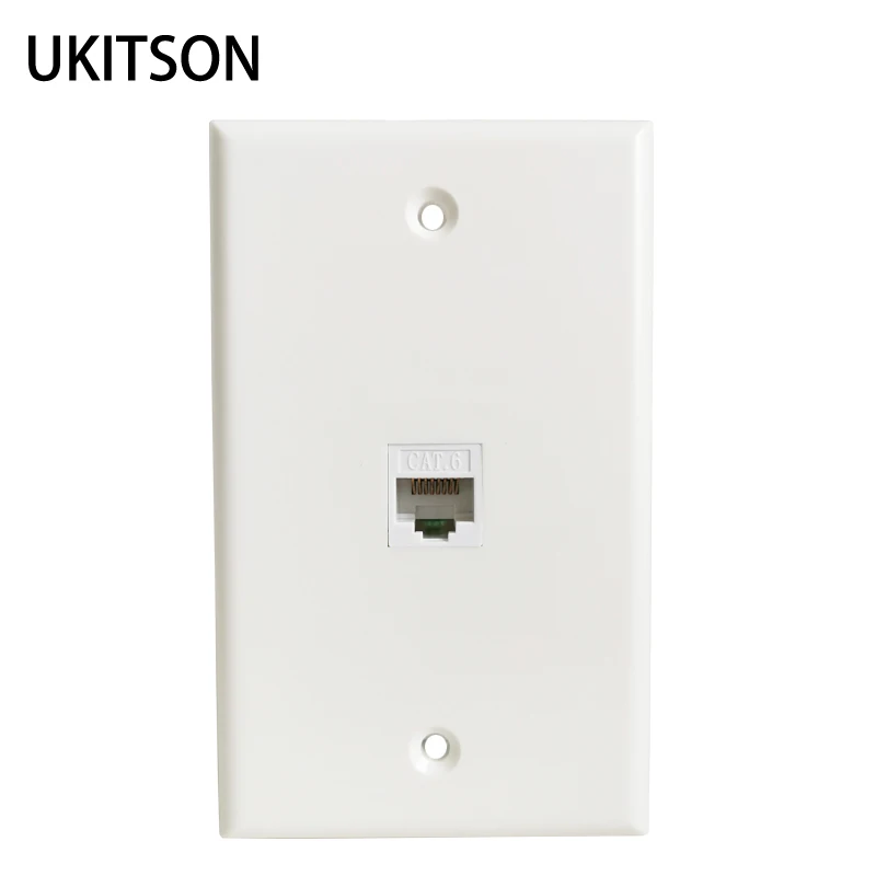 1 порт CAT6 RJ45 настенный разъем Keystone Jack женский к женскому разъему Lan в белом цвете