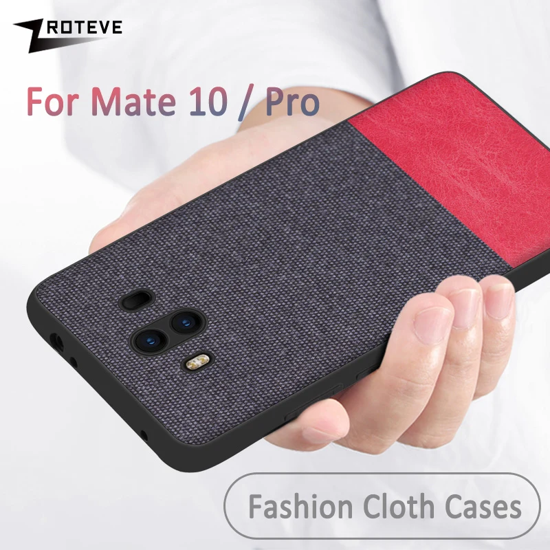 

Case For Huawei Mate 10 Soft TPU Edge Canvas Back Cover Fashion Fabric Colths Cover For Huawei Mate10 Mate 10 Pro Phone Case