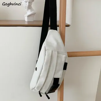 

Women Waist Packs Canvas Multi-pockets Buckles Leisure Hip-hop Unisex Harajuku Cool Fanny Pack with Headphone Hole Fashion Chic