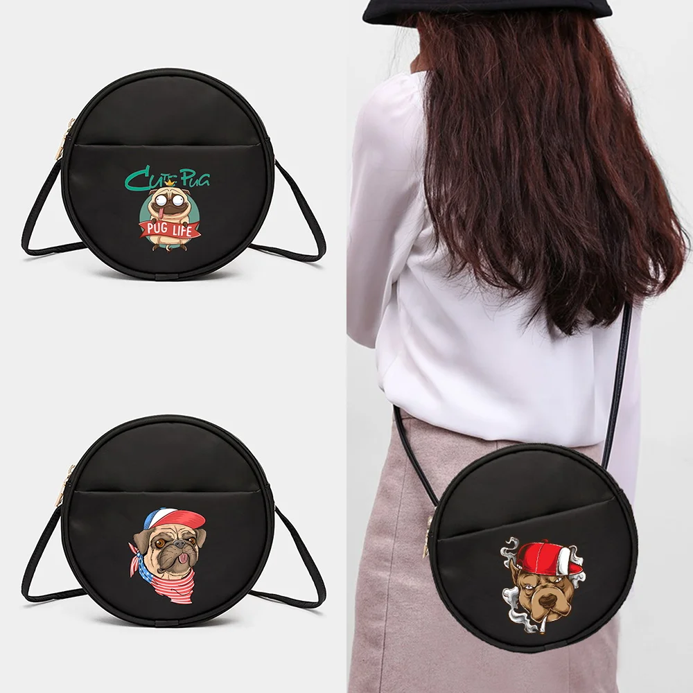 

Daisy Pattern Womens' Messenger Bag Mini Round Handbag Wallets Bag Makeup Finishing Ladie Crossbody Casual Inclined Shoulder Bag