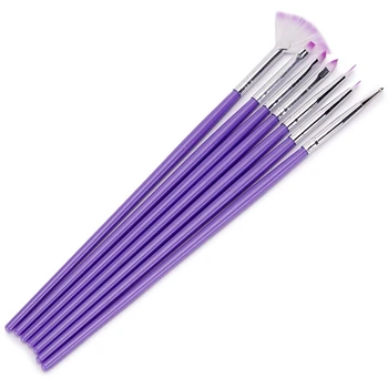 

Monja Nail Pen 7 Purple Pen Nail Brush Set Pen Painting Pen Row Pen Drawing Flower Pen Point Drill