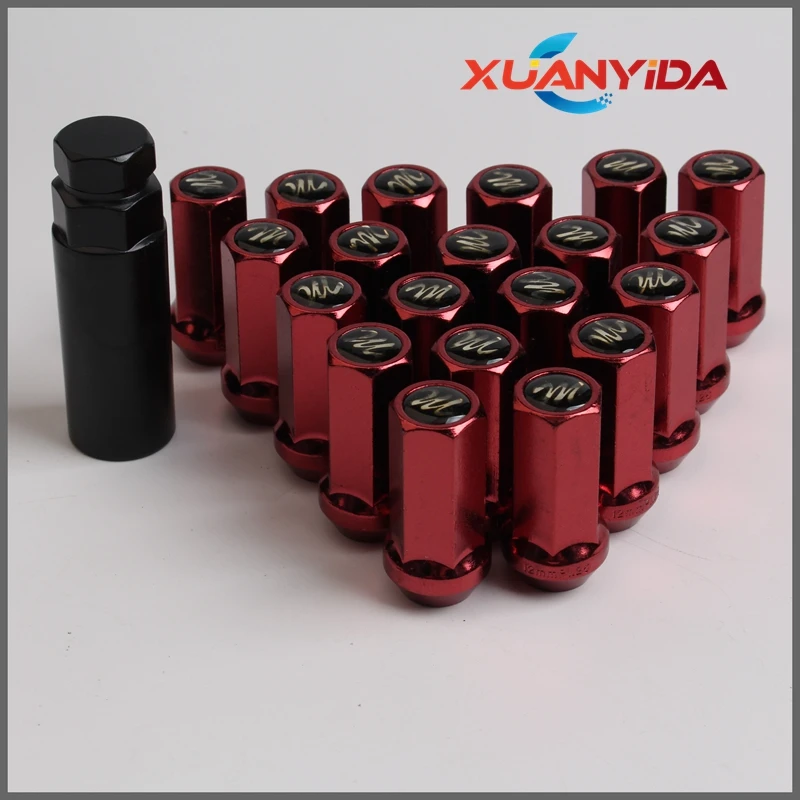 20 шт. M12x1.25 железная гайка с наконечником конические разноцветные Колесные гайки