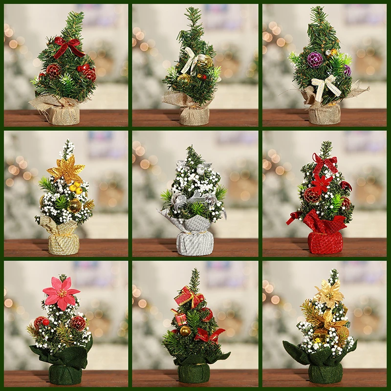 

20cm Mini Christmas Tree Small Christmas Tree Christmas Atmosphere Layout Small Gift Window Tabletop Ornaments Christmas Tree