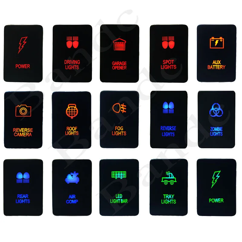 1 PCS Push Switch with Wiring Connector Led Lights On Off Switches for