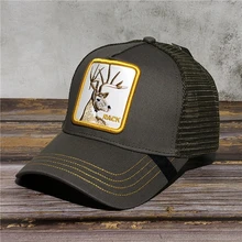 Goorins/Высококачественная летняя камуфляжная кепка для водителя грузовика, сетчатая бейсболка, хип-хоп кепки для мужчин и женщин, бейсболка с вышивкой животных