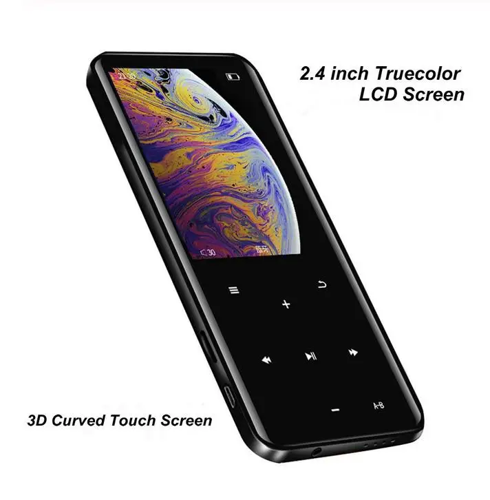 2,4 дюймов MP4 плеер портативный Bluetooth MP3 мультимедиа MP 4 тонкий сенсорный экран FM Радио Видео HiFi плеер