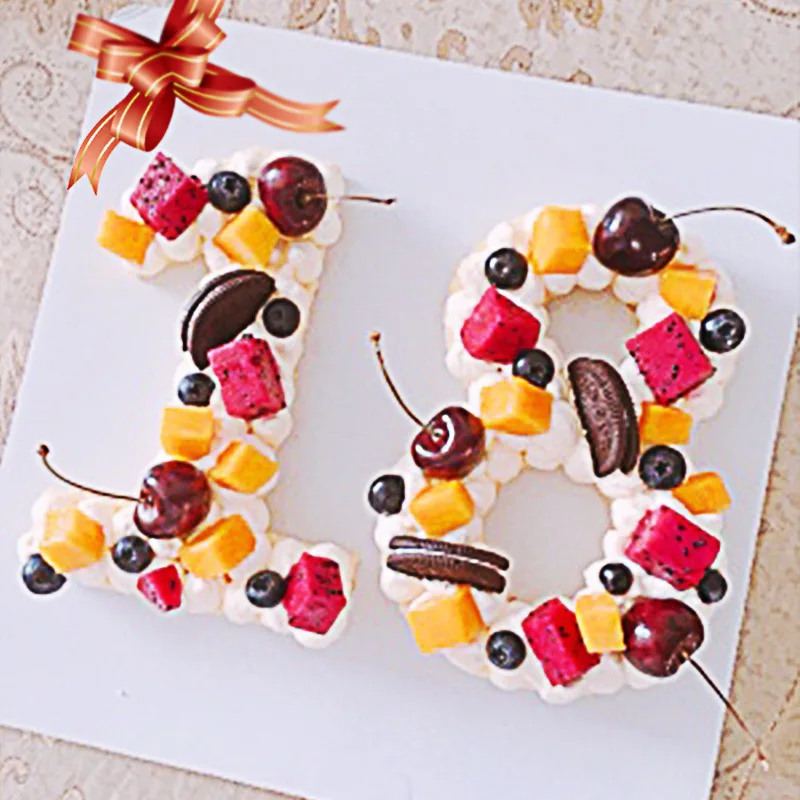 10 Inches Large Arabic Numeral Silicone Mold 0-9 Number Shape Baking Mold Wedding Birthday Anniversary Cake Decoration Tool