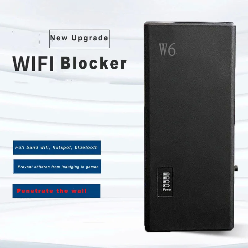 W6 Full Frequency WIFI Blocker Bluetooth Shield Internet Singal 2.4G+5.2G+5.8G Wireless Jammer Wi-Fi Breaker The Wall |