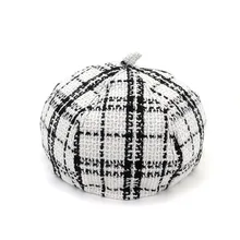 Женские хлопковые повседневные береты, Детские теплые классические шапки в виде тыквы, женская шапка для девочек, шапка в стиле ретро, Корейская версия