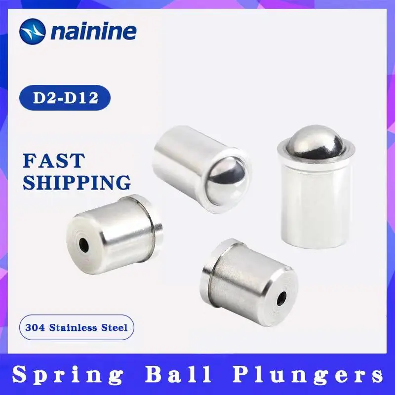 D3d12 304 Stainless Steel Ball Plunger Push Fit Ball Spring Ball