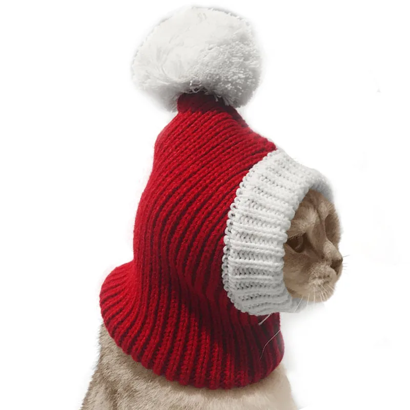 Зимняя кепка для собаки, шапка, Рождественская теплая маленькая кошка, шапки для собак, мопс, аксессуары для маленьких, средних и больших собак, человек Czapka Dla Psa