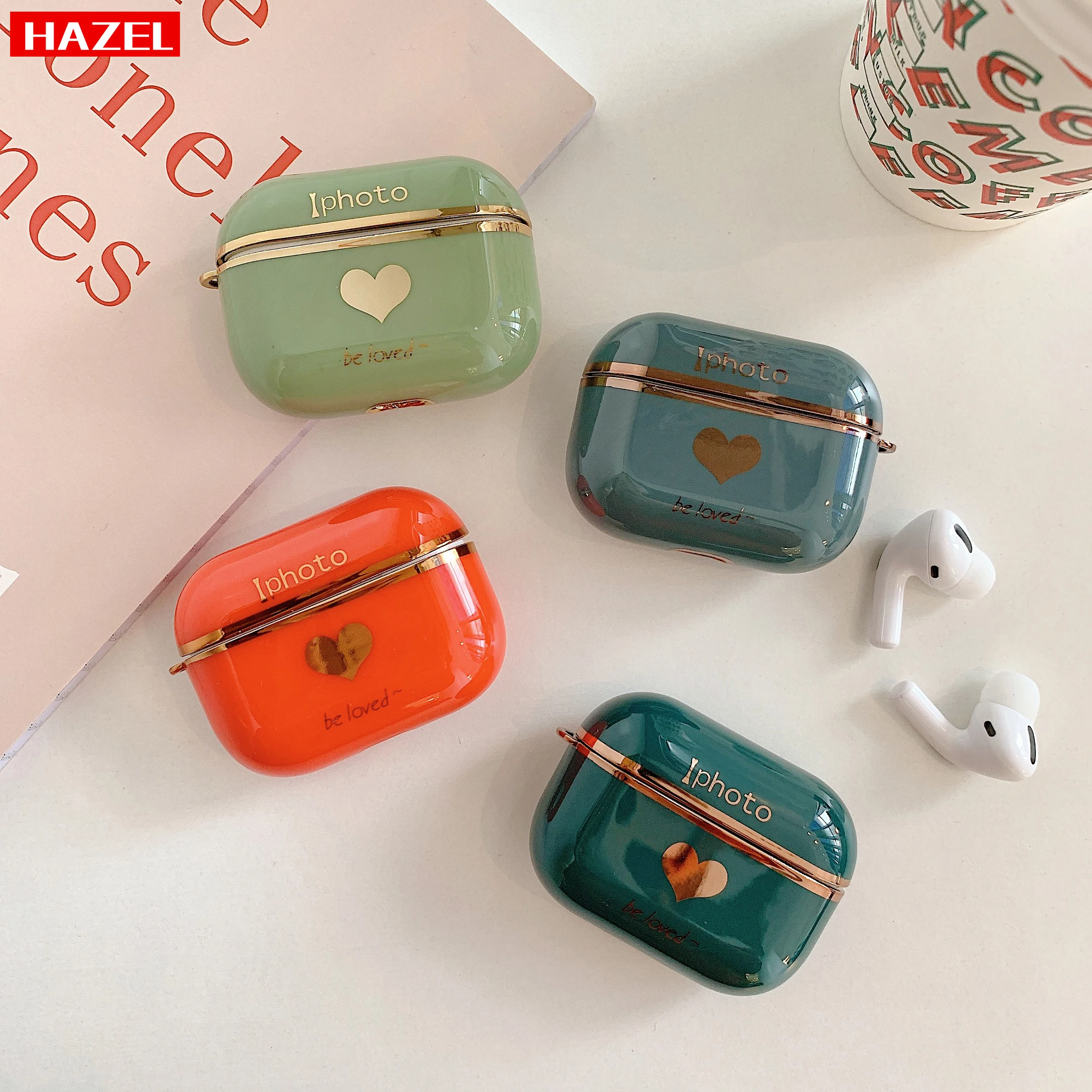 

Plating soft shell Earphone Case For Apple Airpods Protective Case Luxury Gold Silver Pure Color Cover For Airpods pro Hot Sale