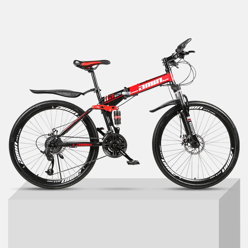 24/26 \21-Speed Mountain Folding Bicycle Double Shock Absorption Variable Speed Fast Bike For Male And Female Students