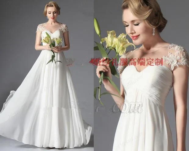 Nieuwe sexy korte mouw kant applicaties witte lange bruiloften vestido de festa feestavond elegante Formele Moeder van de Bruid jurk Nieuwe sexy korte mouw kant applicaties witte lange bruiloften vestido de festa feestavond elegante Formele Moeder van de Bruid jurk