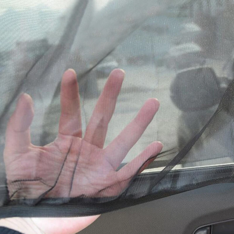 

1 Pair Car Windows Protection Net Anti Mosquito Sunshade Mesh Cover UV Shield Curtain Side Window Sunshades Accessory
