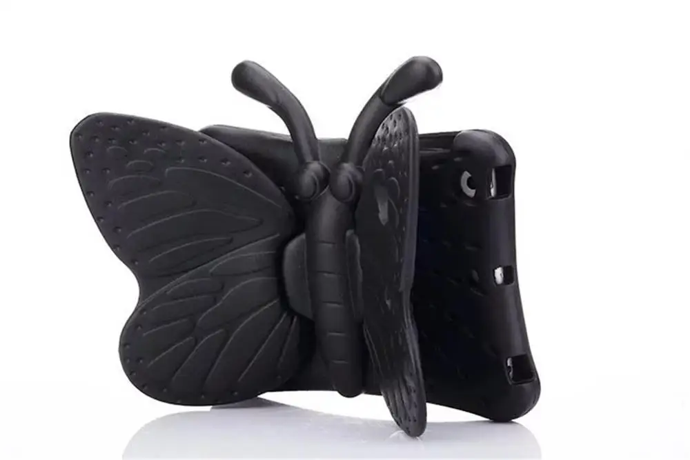black EVA противоударный чехол для iPad Mini 1 2 3 4 5 7," детский чехол для планшета с бабочкой из мультфильма для iPad Mini 5 детский безопасный чехол s - Цвет: black
