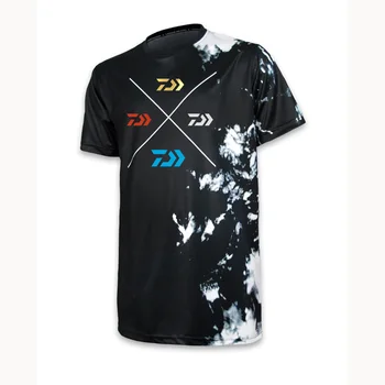 

2019 DAIWA Fishing Tee Summer Outdoor Breathable Quick Dry Fishing Tshirt Men Sports Golf Cycling Running Fishing Clothes