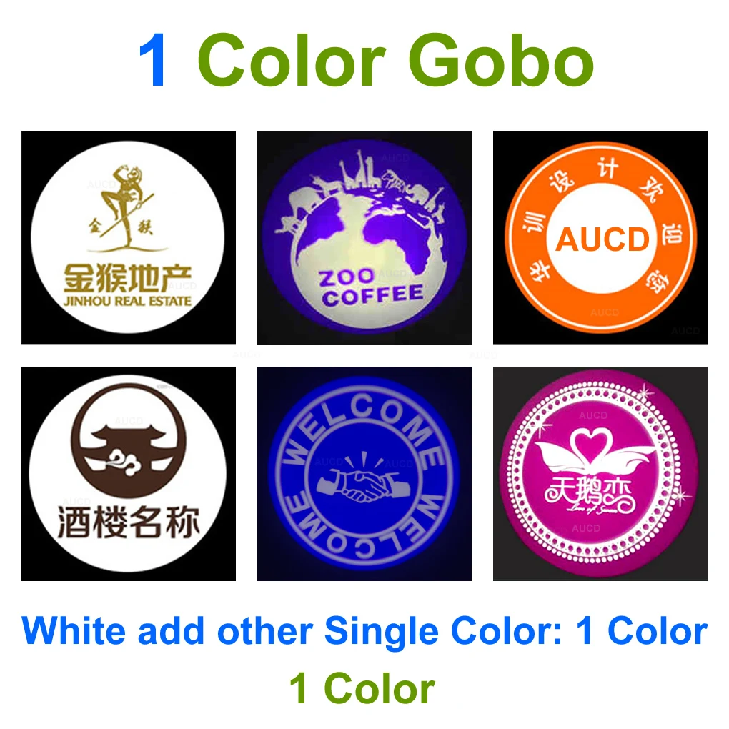 

Customized Sign AD Logo Gobos HD Glass Patterns Card Lenses Gobo Lens For 30W 50W LED Advertising Projector Light Plate Glasses