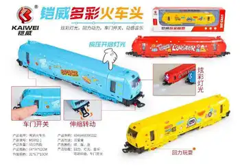 

1:50 high simulation alloy passenger train locomotive toy model sound and light return force can open the door car for gifts