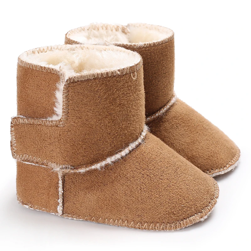 Зимняя одежда для малышей, для мальчиков и девочек теплые зимние сапоги для детей, на мягкой подошве детская обувь из материала на основе хлопка
