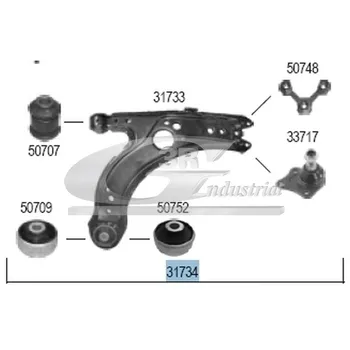

ARMS SUSPENSION RIGHT AUDI A3 1J0407151C