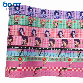 

Cartoon Thermal Transfer Printed Grosgrain Ribbons 25MM 10Yards Bow Cap DIY Accessories Decorations L-201006-1145