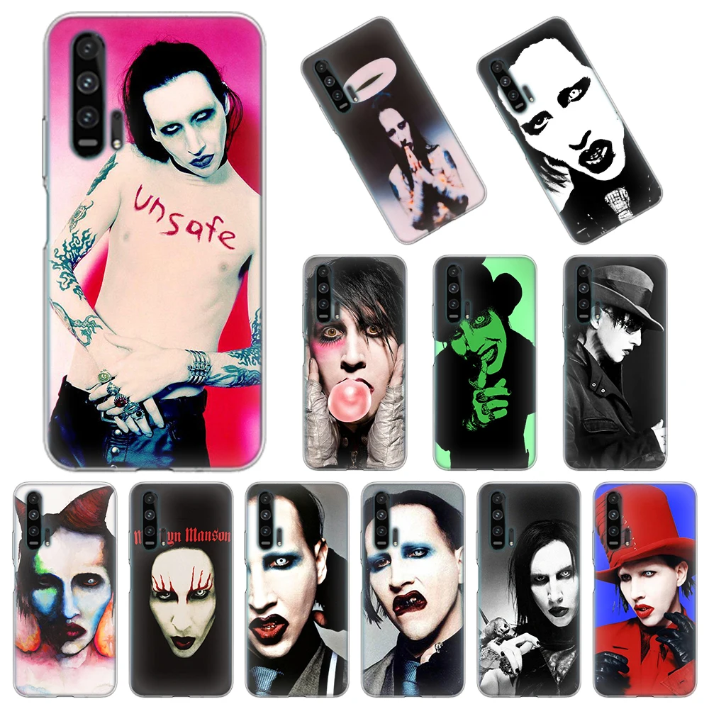 TPU Weiche Fall für Huawei Ehre 9A 9C 9S 9X Lite 8X 8A 2020 10i 20i 10 20 Lite 30 Pro 20S 30S Abdeckung UK Marilyn Manson