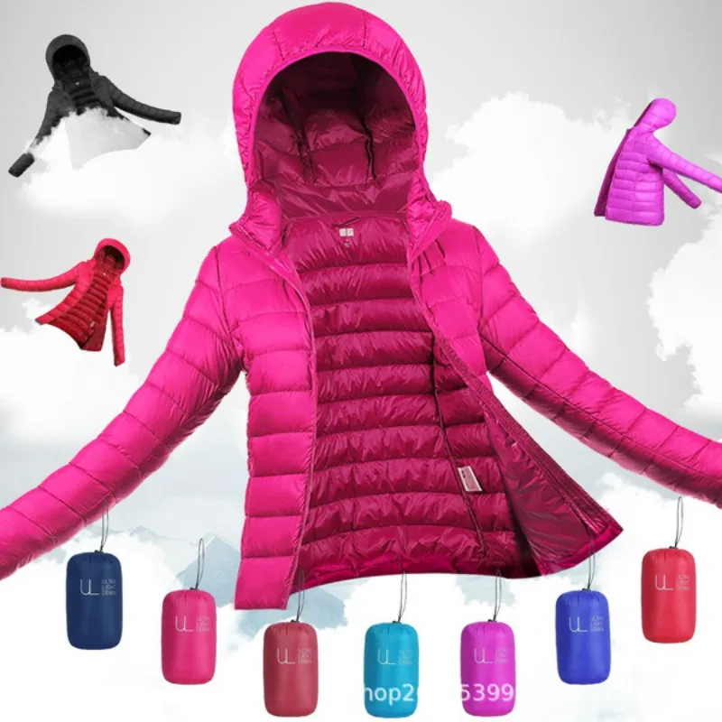Cabolsa para Mulheres tipo Duck Down e Parca Slim em Cor Zogaa Jaqueta Feminina Parka Quente Ultra Leve Sobretudo Feminino Sólida Mod. 260268