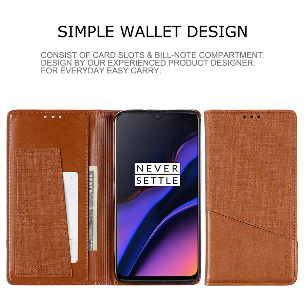 Muxma RFID блокирующий чехол для Oneplus 7 7 Pro Флип кожаный чехол для Oneplus 6 6T Magentic кошелек чехол для телефона с слотами для карт