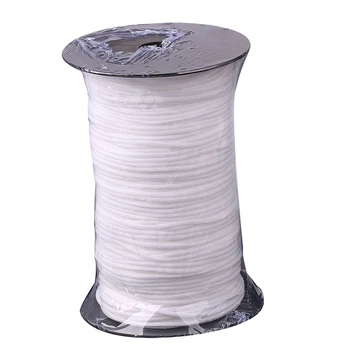 

1/8Inch 240Yard Elastic Strap White Earloop Cord - Stretchy Ear Tie Rope Handmade Rope Cord Elastic Band