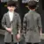 5-16T Boy Teens Fashion Шерстяное Пальто 2021 New Solid Long Turn Collar Однобортная зимняя Куртка 120-170 Высокое Качество