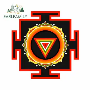 

EARLFAMILY 13cm x 12.7cm For The Kali Yantra Motorcycle Car Stickers Air Conditioner Decal Funny Waterproof Suitable for VAN RV