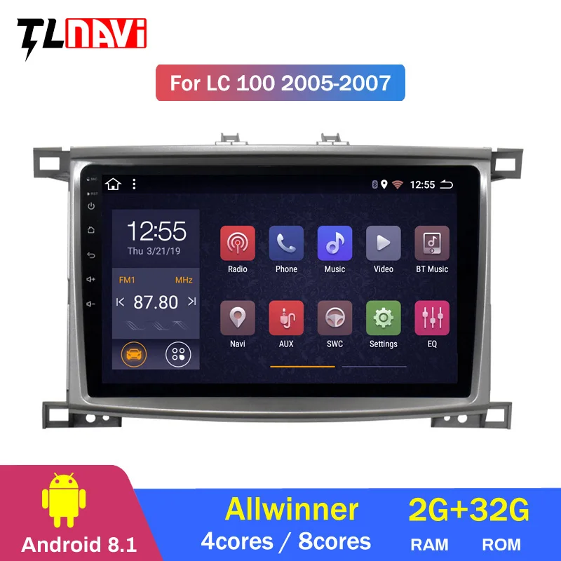 " 2G+ 32G 8 ядерный автомобильный Радио Android 8,1 плеер для Toyota Land Cruiser 100 LC100 Lexus LX470 2005-2007 gps навигация