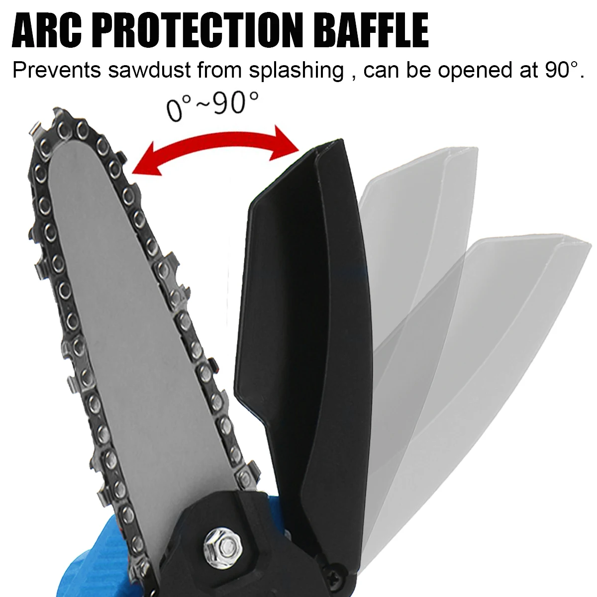 3500W 88V 6 Inch Mini Electric Chain Saw With Battery Indicator Rechargeable Woodworking Tool For Makita Battery 18V EU Plug