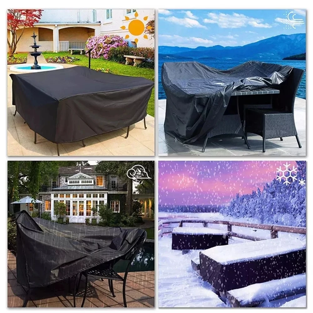 Outdoor Furniture Dust Cover Heavy Duty Patio Dining Set Cover 102x51x39 Inches - Waterproof Outdoor Furniture Protection For Tables & Chairs Wind Proof Patio Sectional Couch Cover
