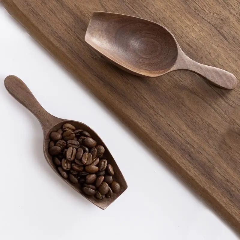 Multipurpose Walnut Coffee Scoops, Flour Beans Shovel, Spoon, Coffeeware