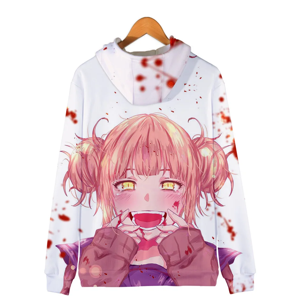 My Hero Academia Off Harajuku Anime White Zipper Hoodies