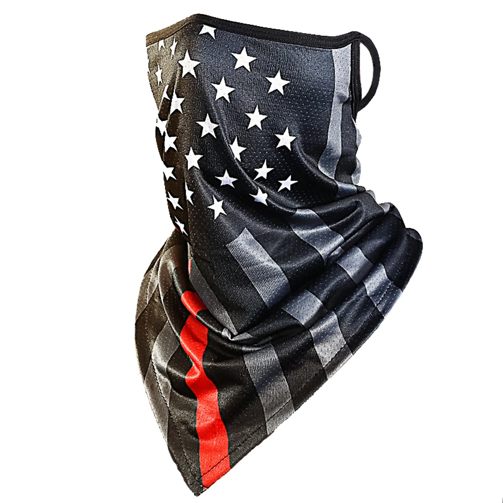 Triangle Bandana Face Scarves Hanging Ear Tube Scarf Ice Silk Neck Gaiter Cover Smooth Breathable Headband Men Women Neck Scarf bandana scarf
