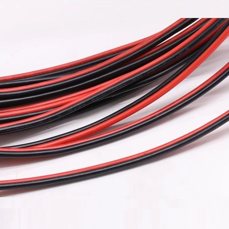2 м 2Pin провода 28 26 24 22 20 Awg Луженая медь кабель ПВХ изолированный Электрический светодиодный кабель удлинитель Соединительный шнур Белый Черный Красный UL2468
