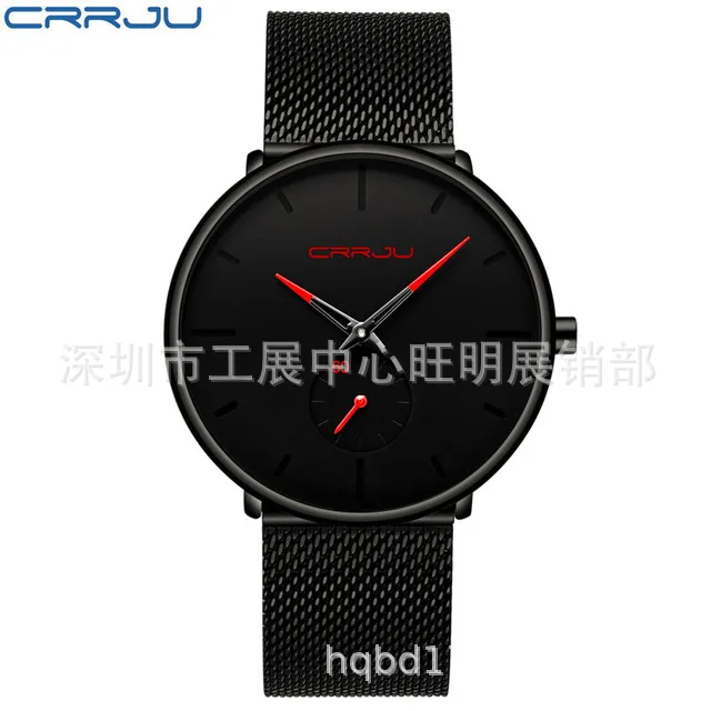 

Crrju/ka jun 2150 Unisex Waterproof Watch Circle Cool Watch COUPLE'S Watch Mesh Belt Watch