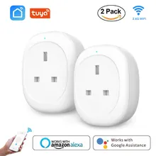 WiFi Plug Smart Socket Outlet Voice App Remote Control&Timer Function UK plug works with Alexa Google Home Smart life tuya mini uk wifi smart plug smart home power socket for amazon alexa google home app remote control electric appliances schedule function