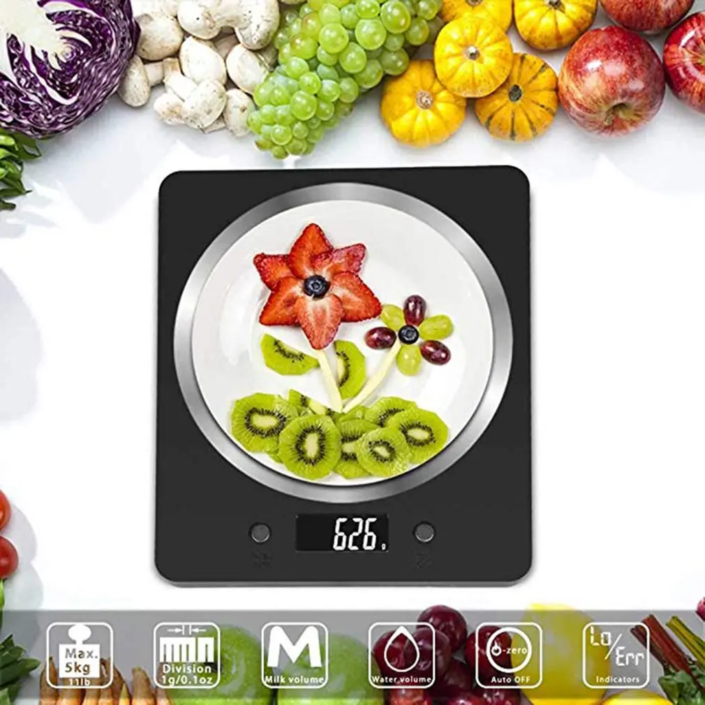 Digital Kitchen Scale Stainless Steel Electronic Food Scale With Large Platform And Lcd Display For Kitchen School Office