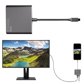 

EDAL HDMI Type-C TV Adapter Converter Base For Nintendo SH350 Switch CH Type C to HDMI/Type C/USB 3.031r