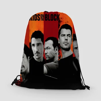 

Custom New Kids On The Drawstring Bag Daypack Kids Satchel Casual Backpack Teenager Storage Bag Women Men 31x40cm*181031-03-9037
