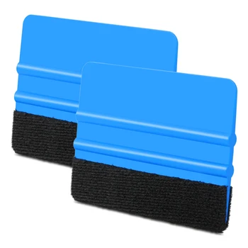 

1PCS Car Vinyl Film wrapping tools Blue Scraper squeegee with felt edge size 99x72mm Car Styling Stickers Accessories